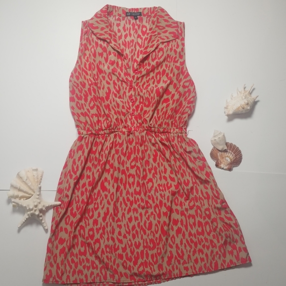 🌈 3/$30 sale BeBop pink leopard print tunic M - Picture 1 of 2